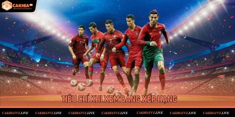 Điểm danh các tiêu chí quan trọng trong bảng xếp hạng thể thao tại Cakhiatv